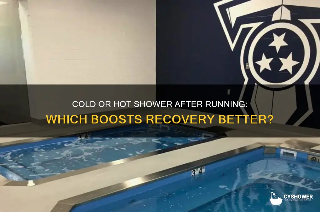 should i shower with cold or hot water after running
