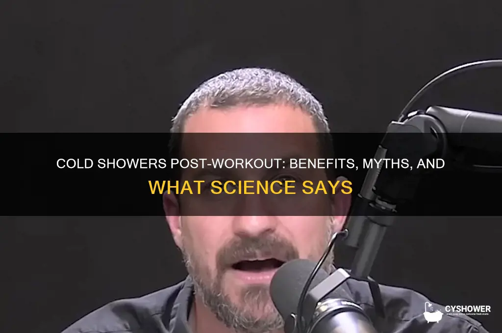 should i take a cold shower after a workout