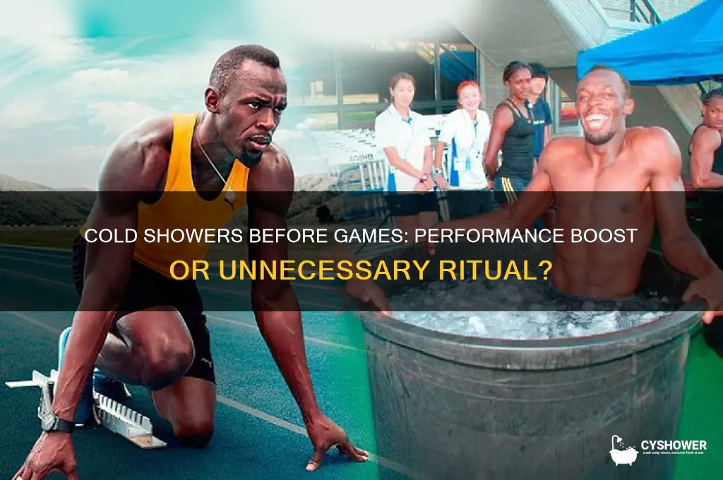 should i take a cold shower before a game