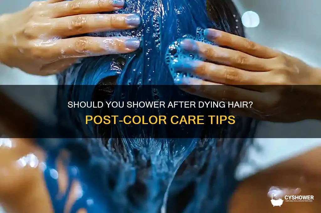 should i take a shower after dying hair