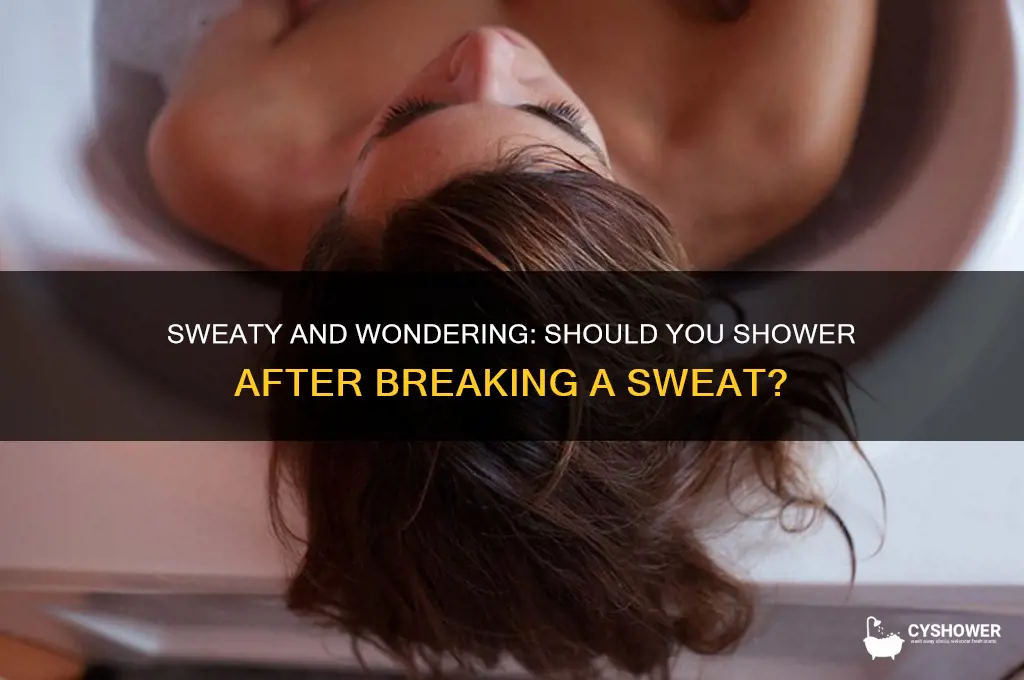 should i take a shower after sweating
