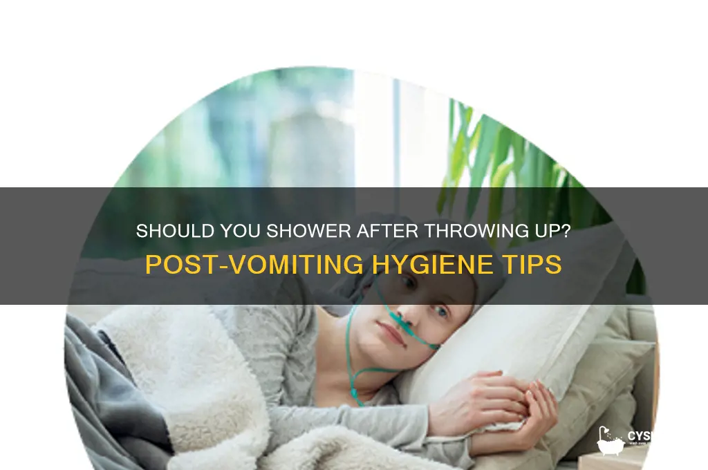 should i take a shower after throwing up