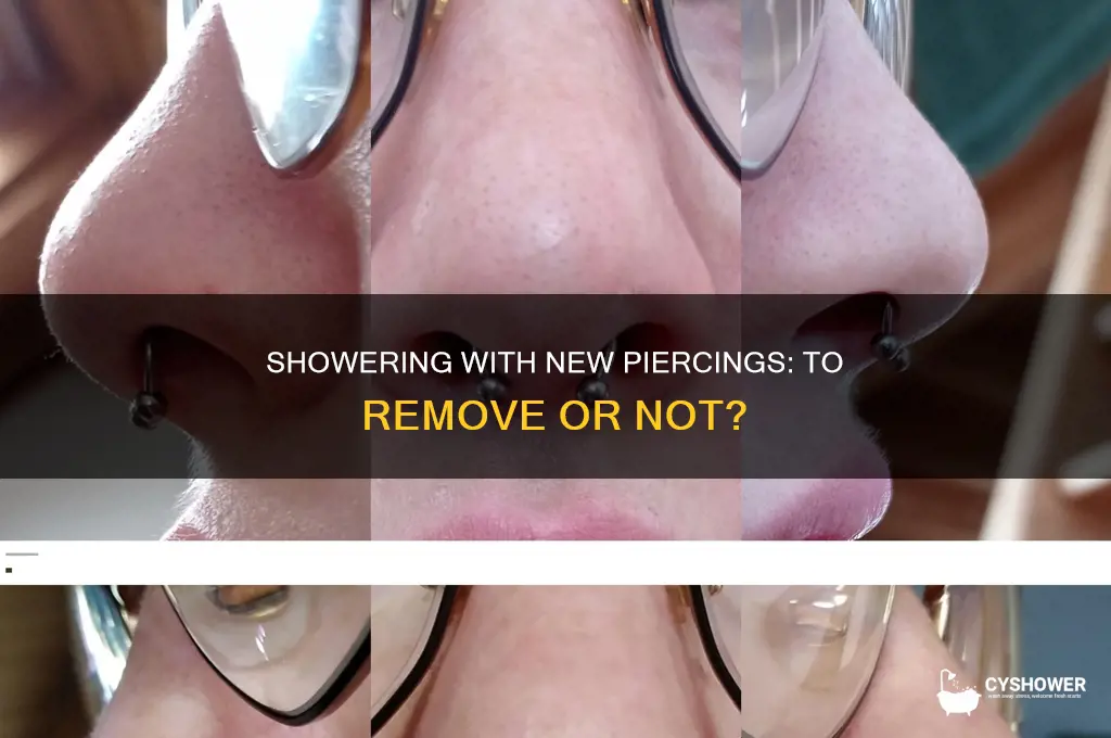 should i take off new piercing in the shower