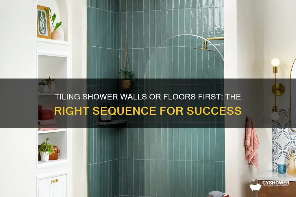 should i tile floor or wall first in shower
