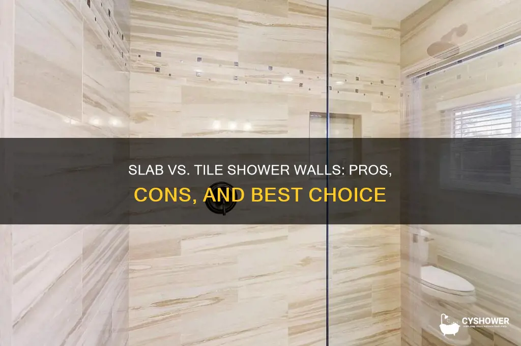 should i use slab or tile shower walls
