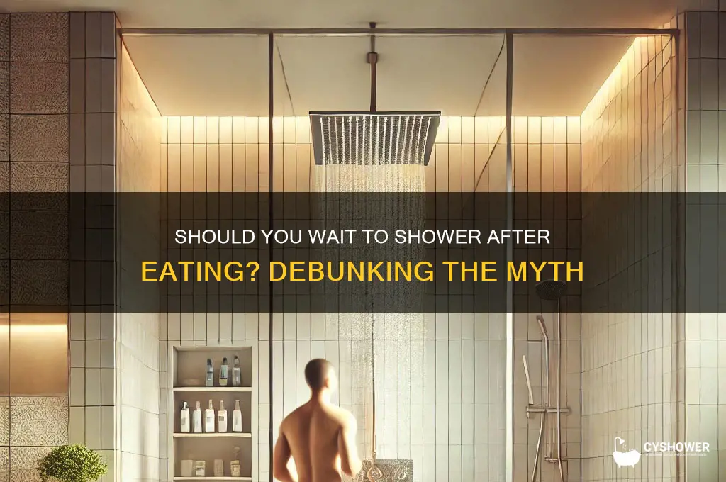 should i wait to take shower after a meal