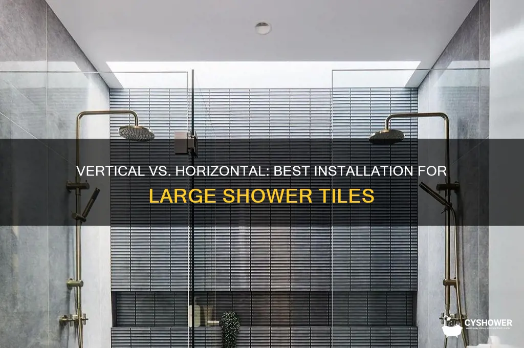 should larger shower tiles be installed vertically or horizontally