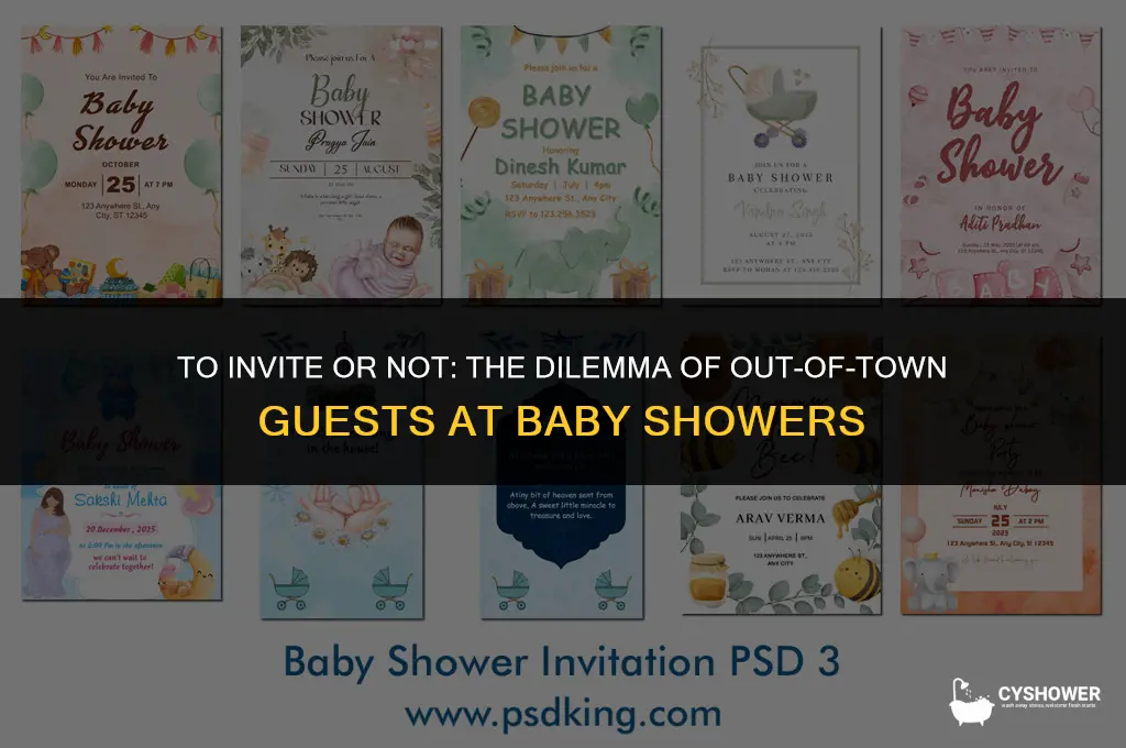 should out of town guests be invited to baby shower