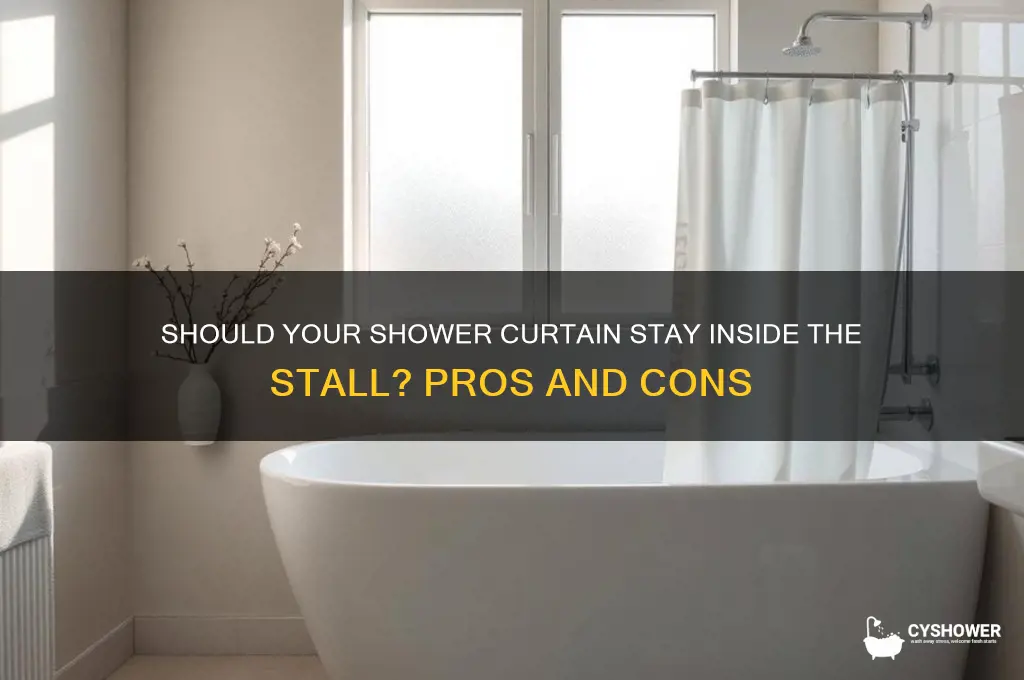 should shower curtain be inside stall