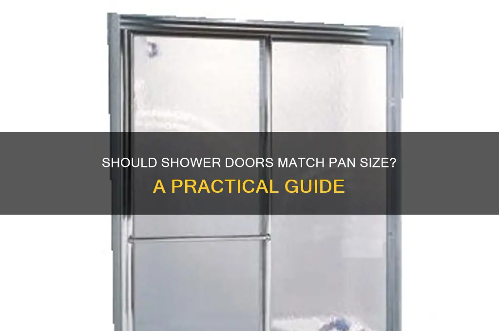 should shower doors be same size as pan