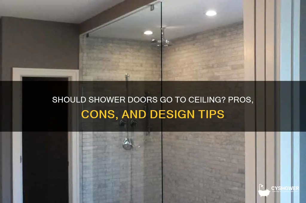 should shower doors go to ceiling