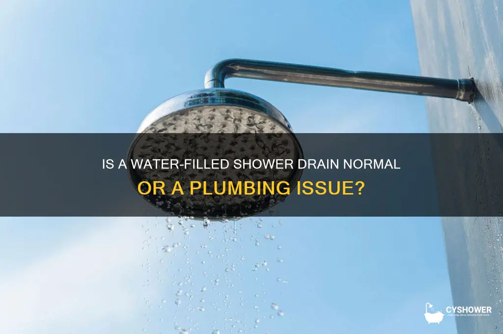 should shower drain be full of water