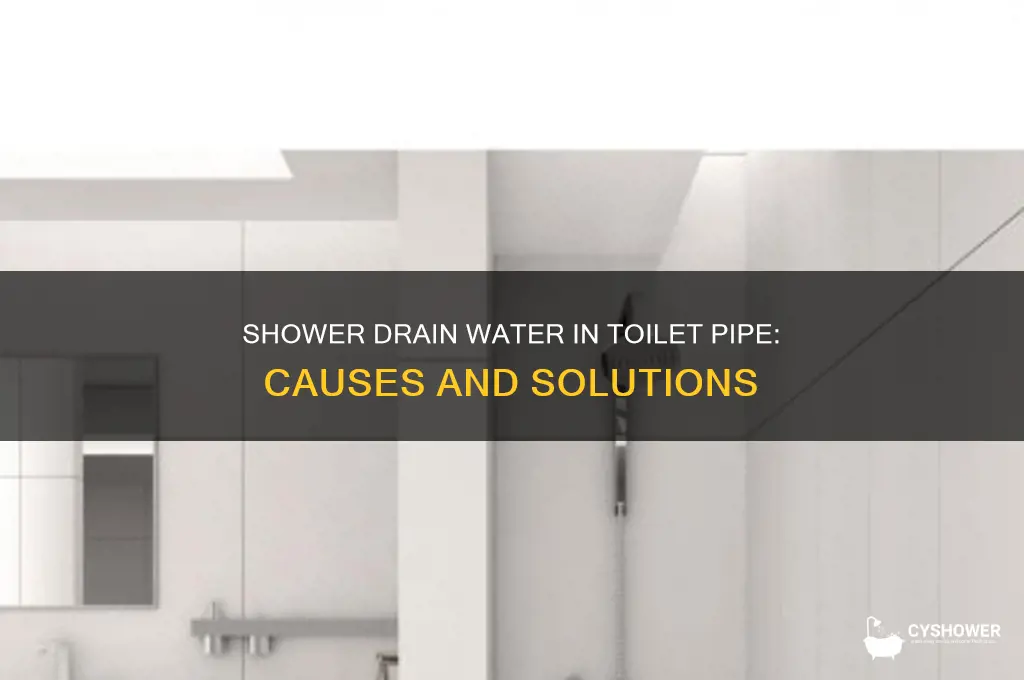 should shower drain water come up toilet pipe