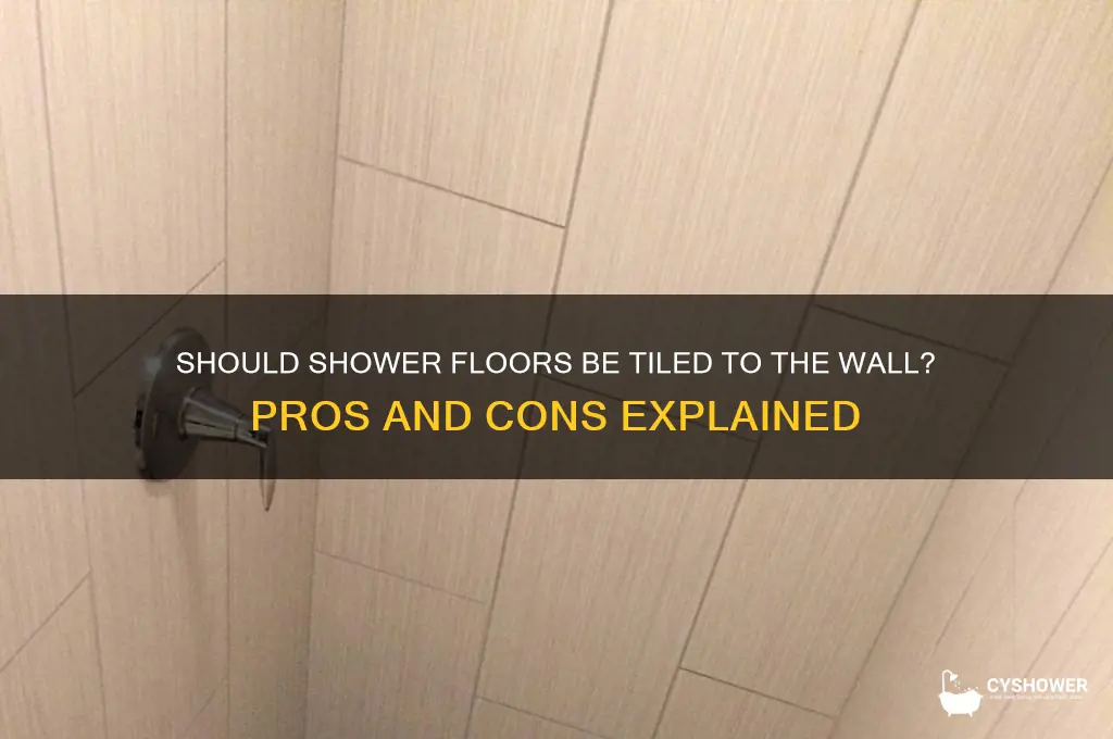 should shower floor be tiled to wall