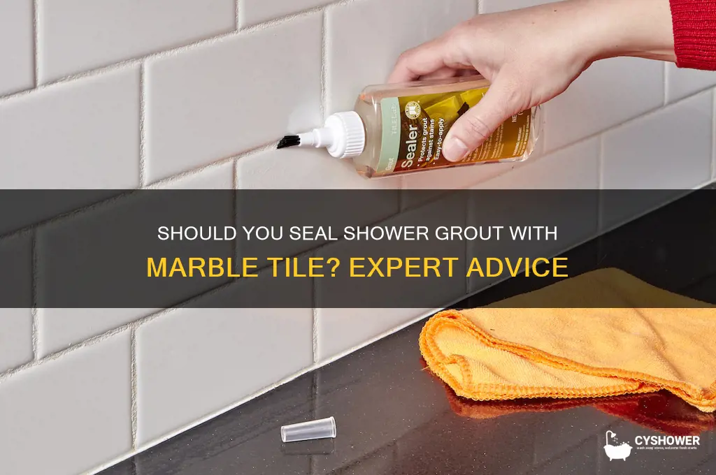 should shower grout with marble tile be sealed