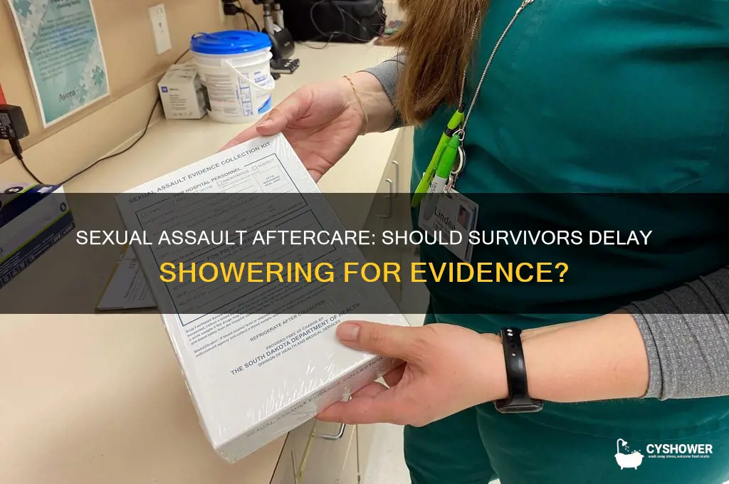 should someone who is sexually assaulted take a shower