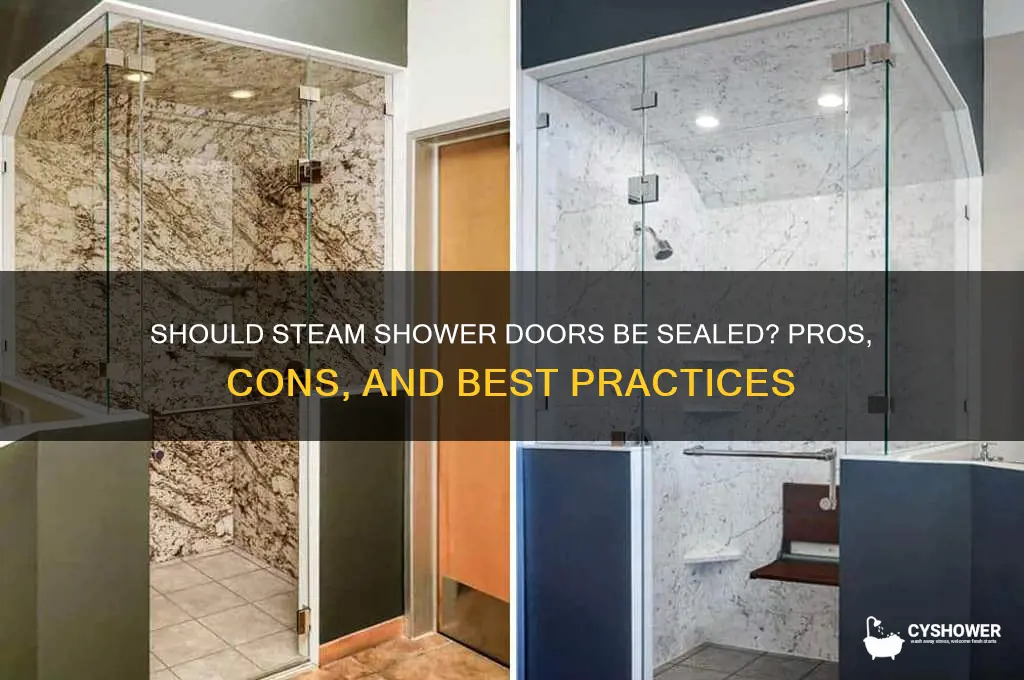 should steam shower doors be sealed