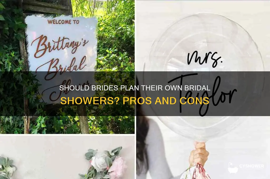 should the bride plan the bridal shower