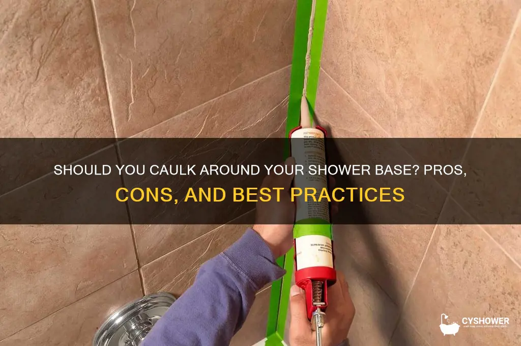 should tile be caulk around shower base