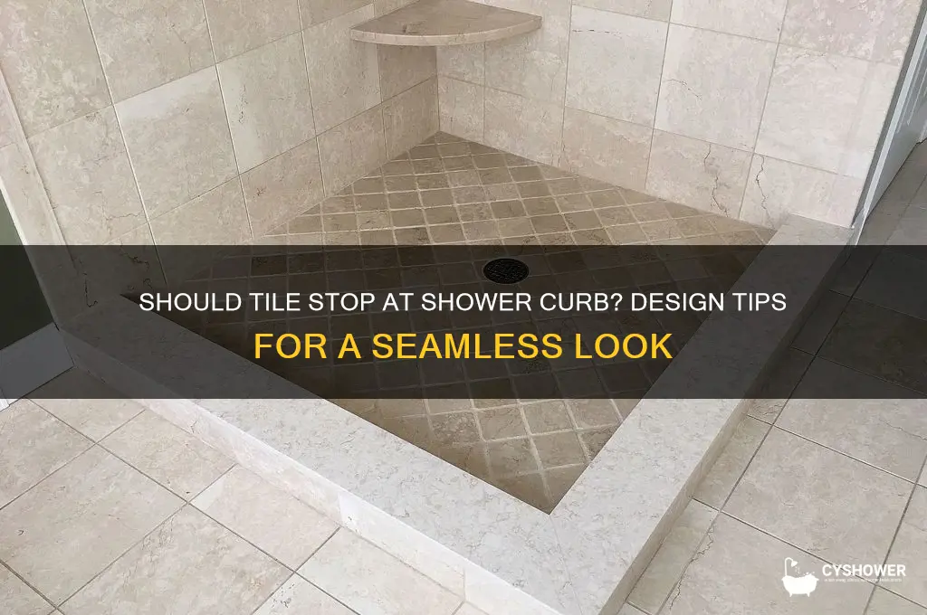 should tile stop at shower