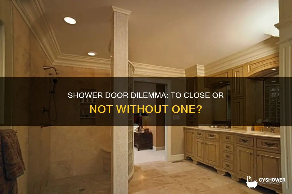 should u close without a shower door