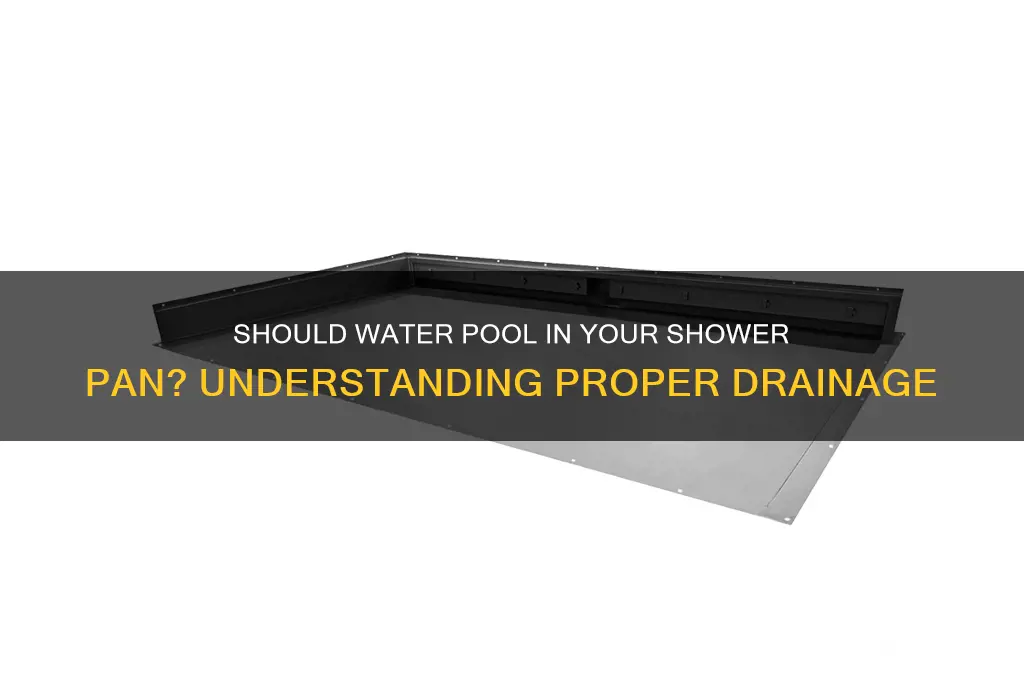 should water pool up in a shower pan