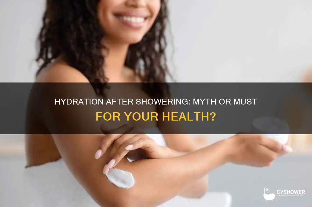 should we drink water after shower