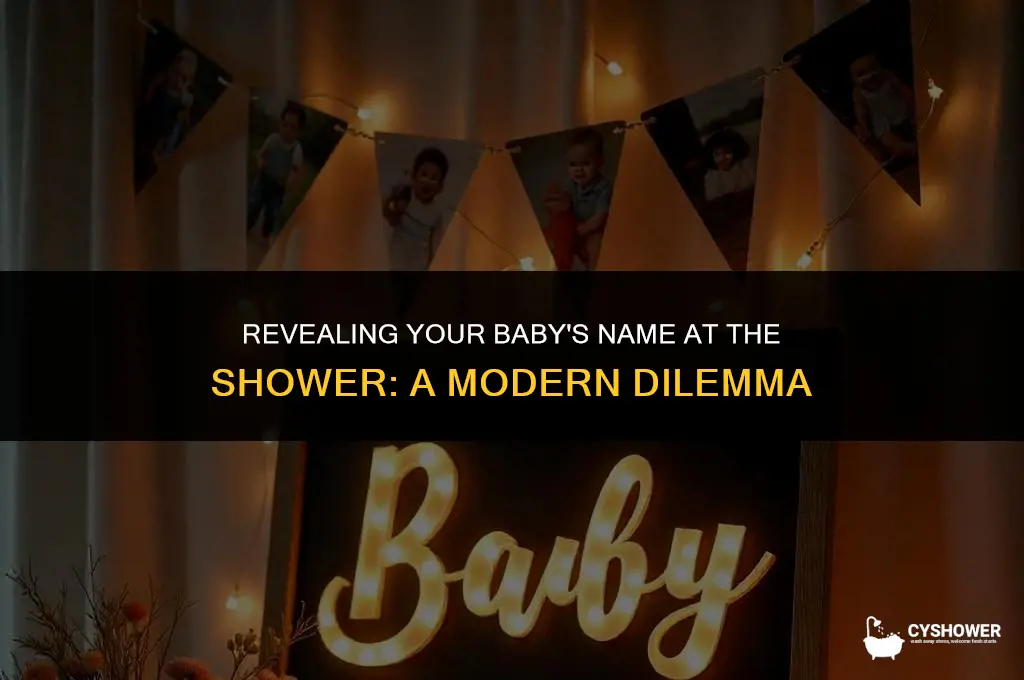 should you announce baby name at baby shower