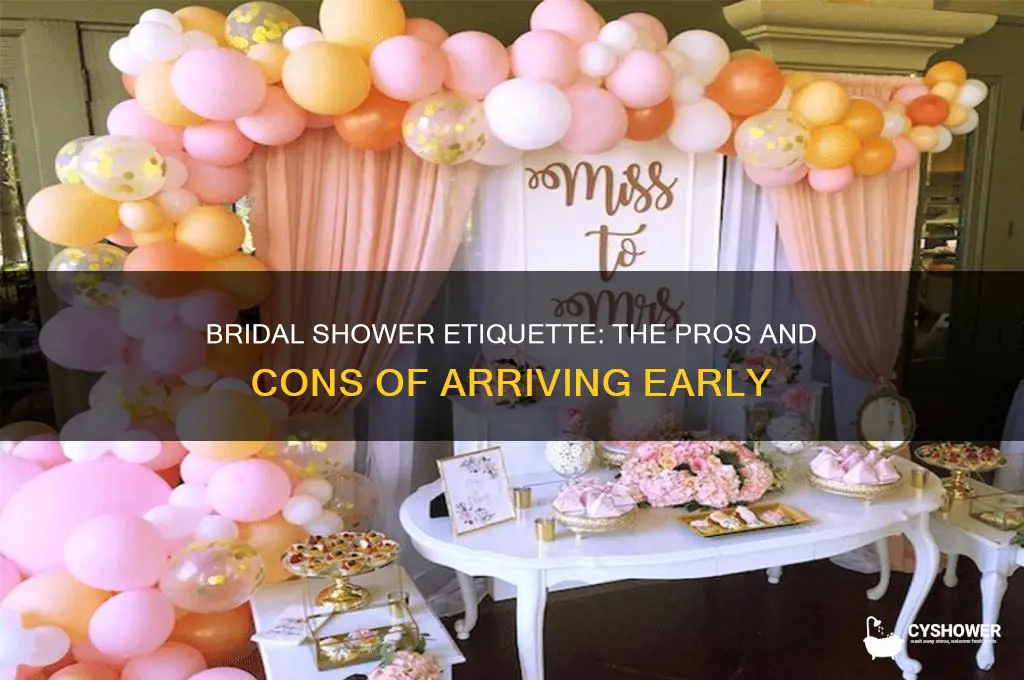 should you be early for a bridal shower