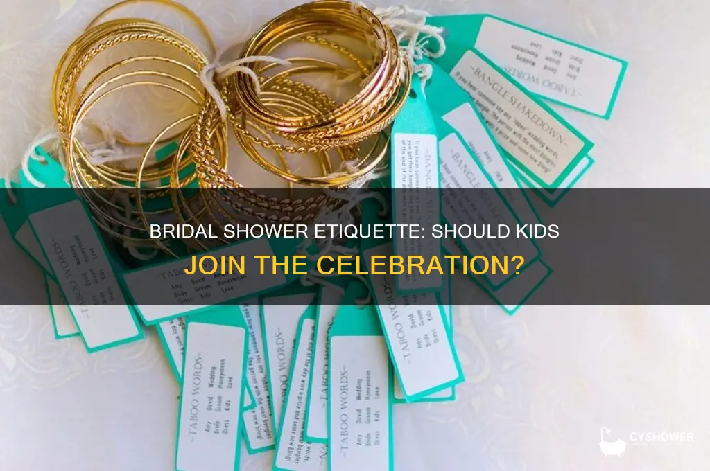 should you bring your child to a bridal shower