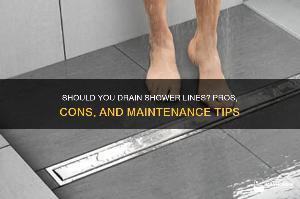 should you drain the shower lines
