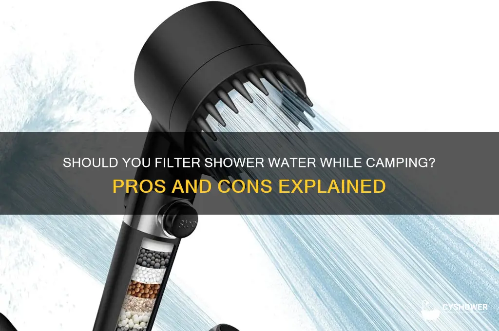 should you filter shower water camping