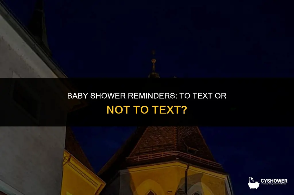 should you send out reminder texts for a baby shower