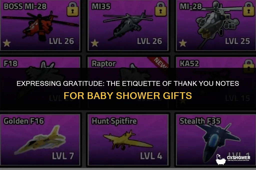 should you send thank you notes for baby shower gifts