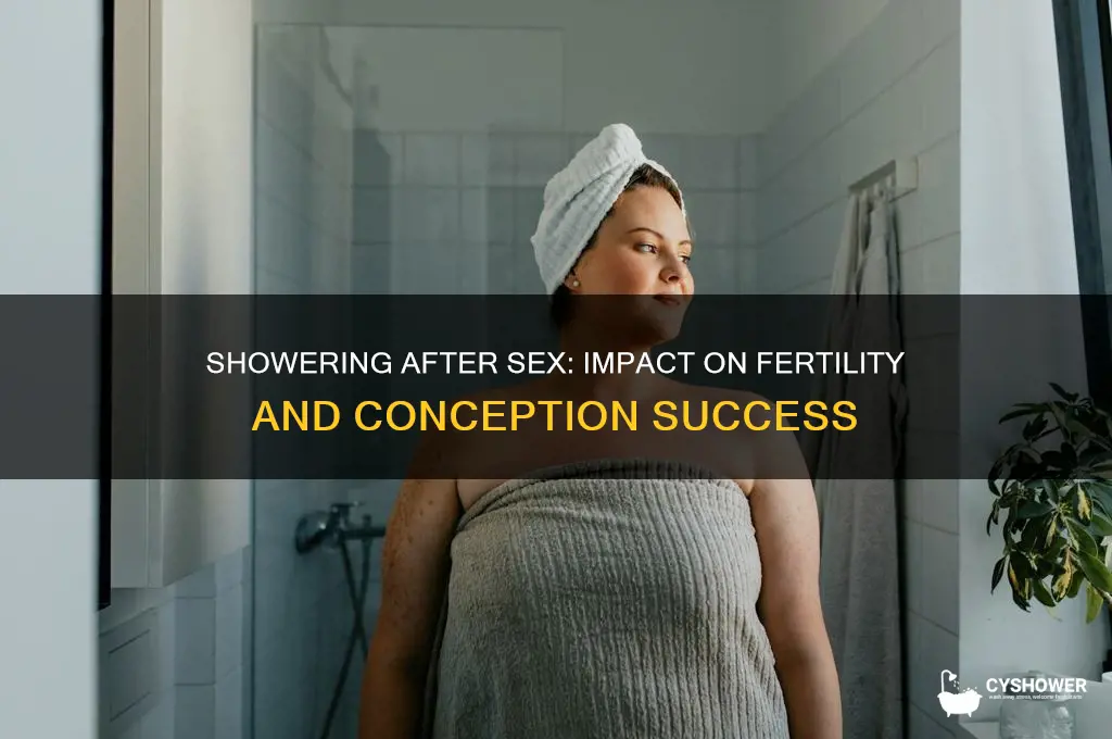 should you shower after sex if trying to get pregnant