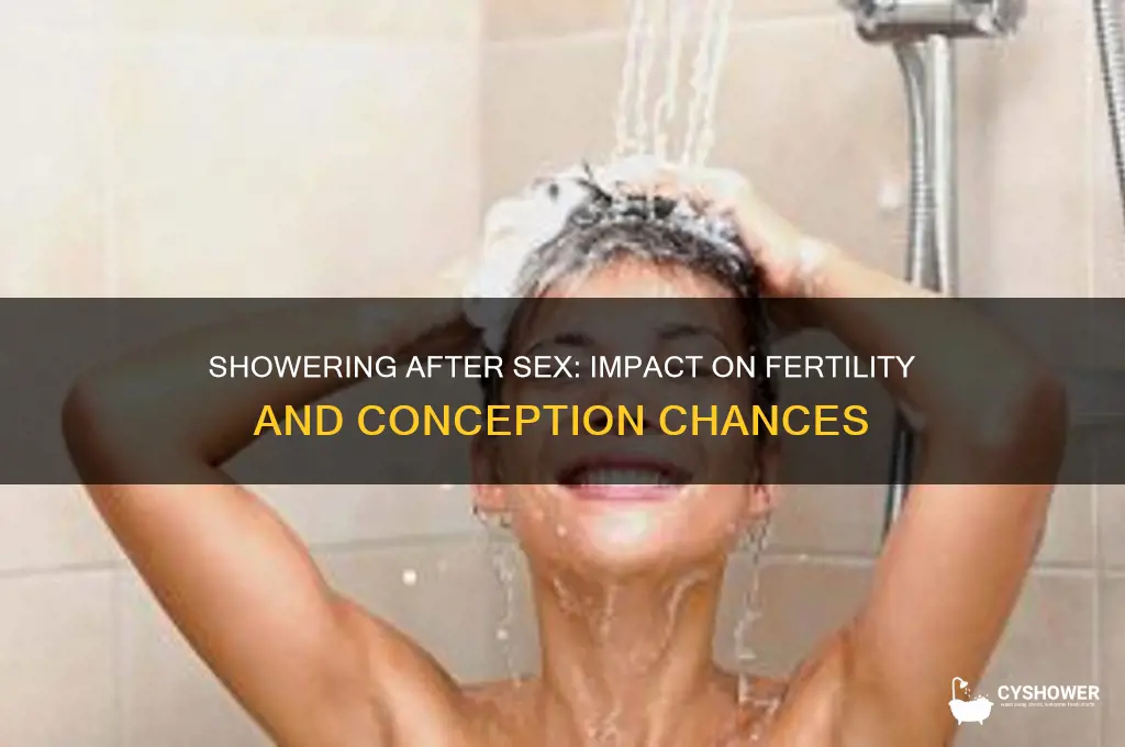 should you shower after sex when trying to get pregnant