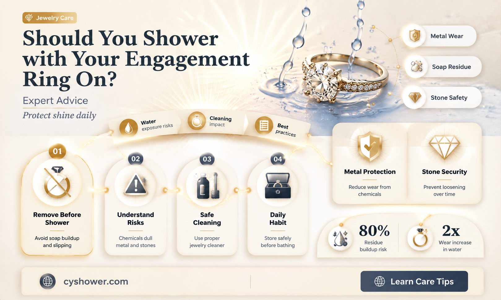 can i shower in my engagement ring
