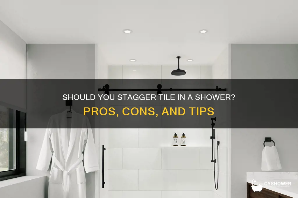 should you stagger tile in a shower