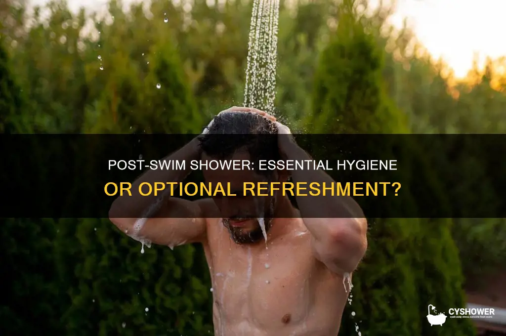 should you take a shower after swimming