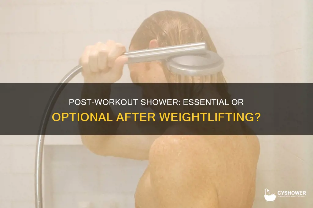 should you take a shower after weightlifting