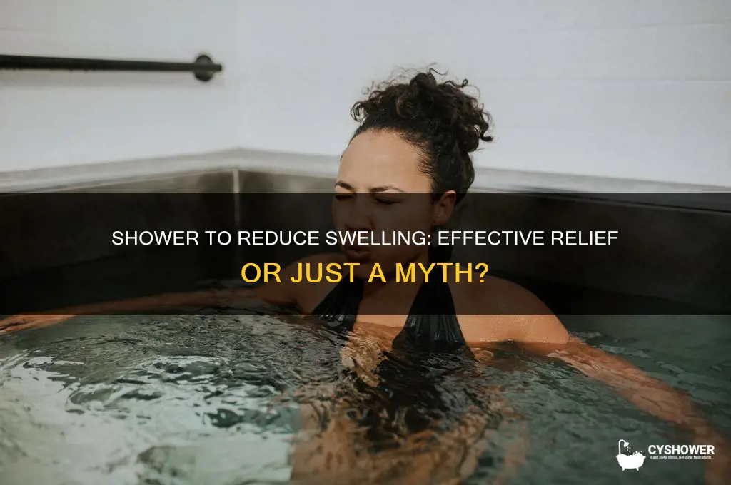 should you take a shower to stop swelling