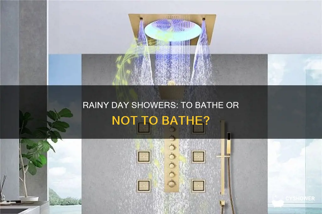 should you take a shower when it rains
