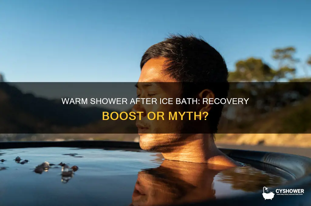 should you take a warm shower after an ice bath