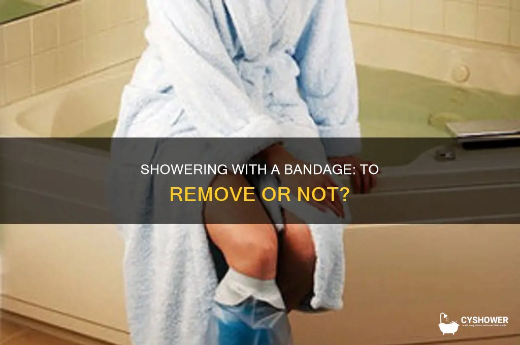 should you take bandage off in shower