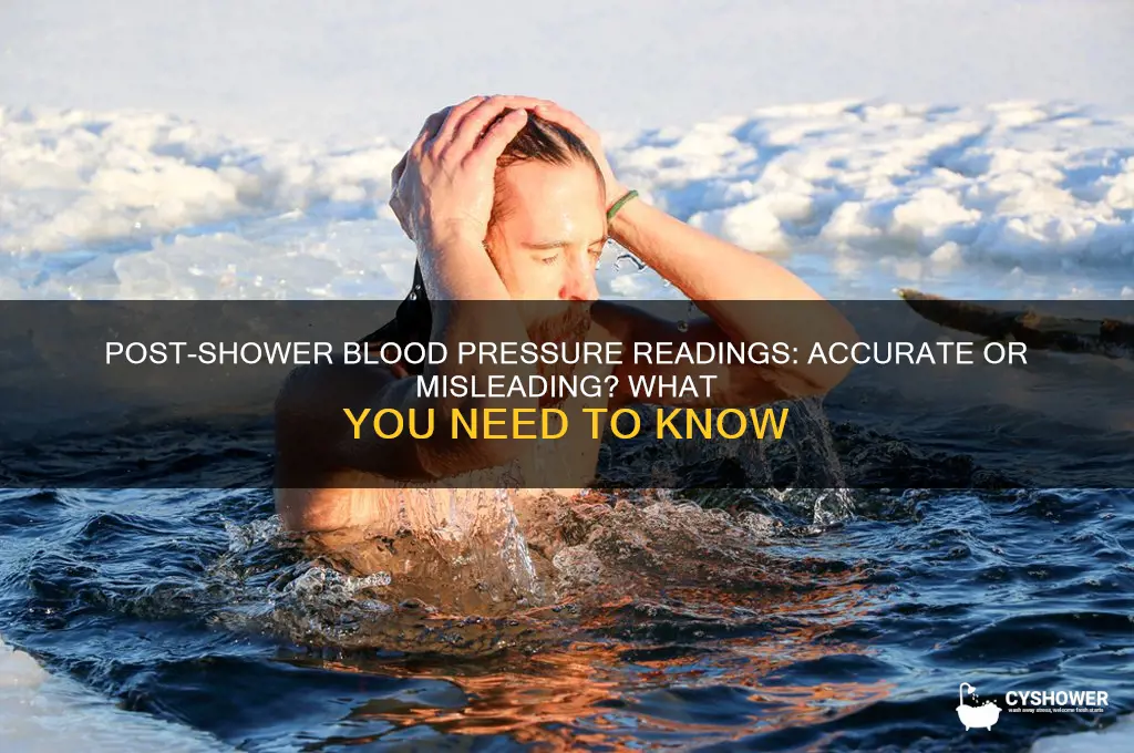 should you take blood pressure after a shower