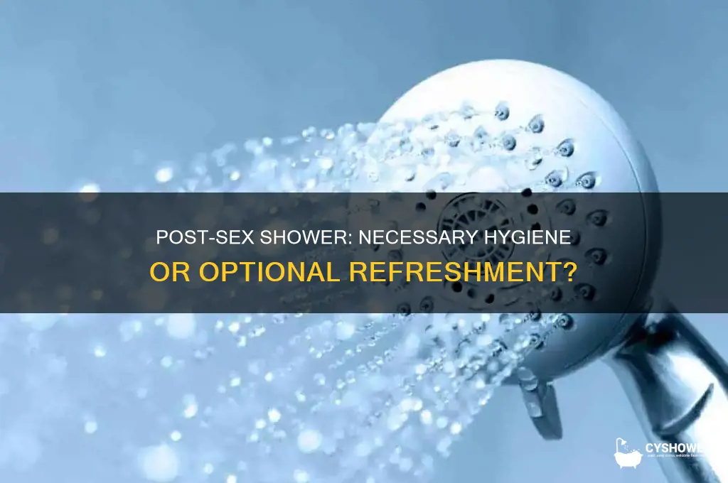 should you take shower after sex