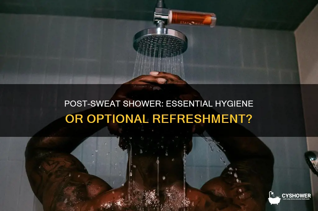 should you take shower after sweating