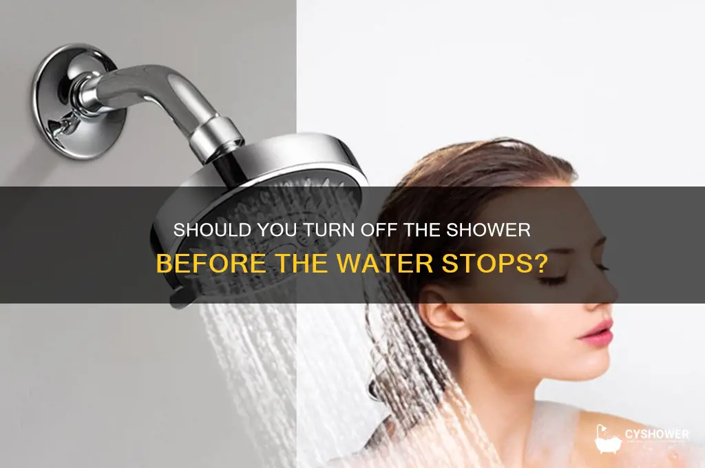 should you turn the shower off before the water