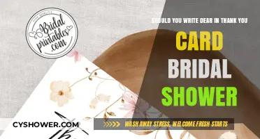 Dear or Not? Crafting the Perfect Bridal Shower Thank You Card