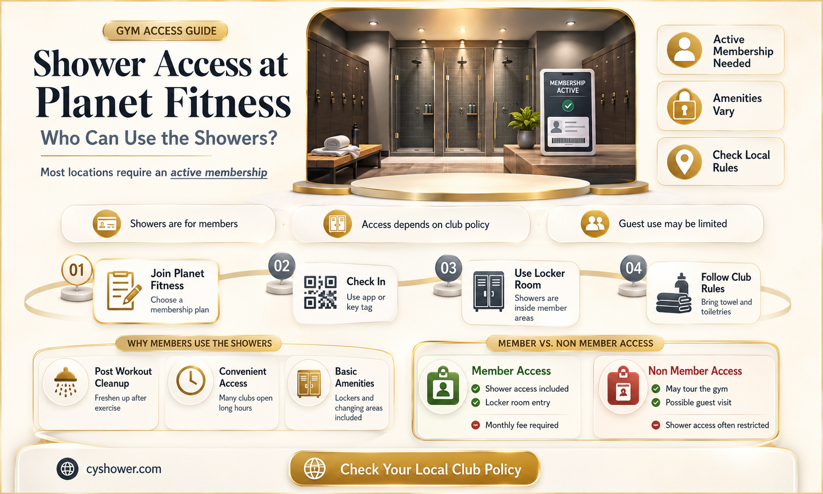 can i shower at planet fitness without a membership
